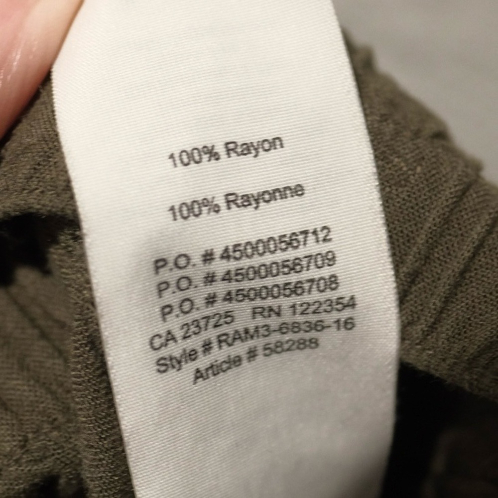 Tna Aritzia Rayon Joggers Size L Olive Green Lightweight Pockets Comfort - Picture 7 of 8